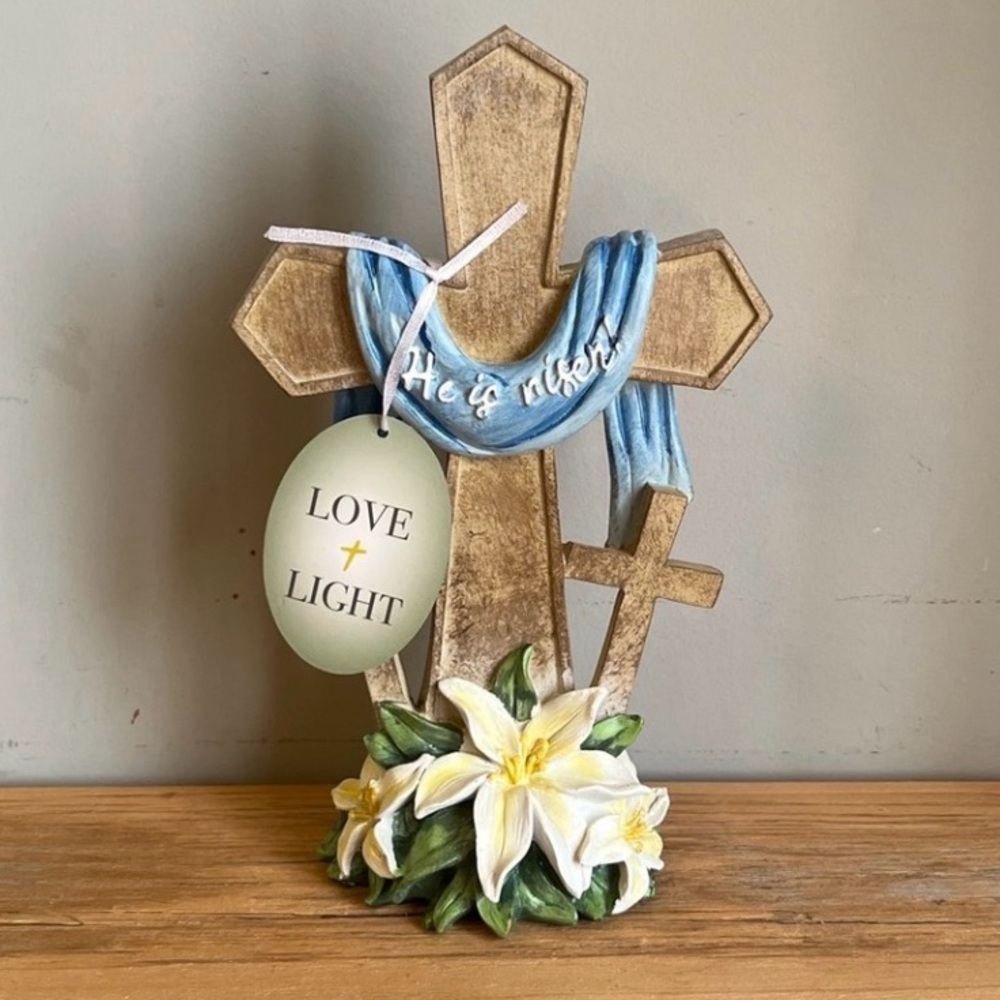 “He Is Risen" Standing Cross - Picture 2 of 8